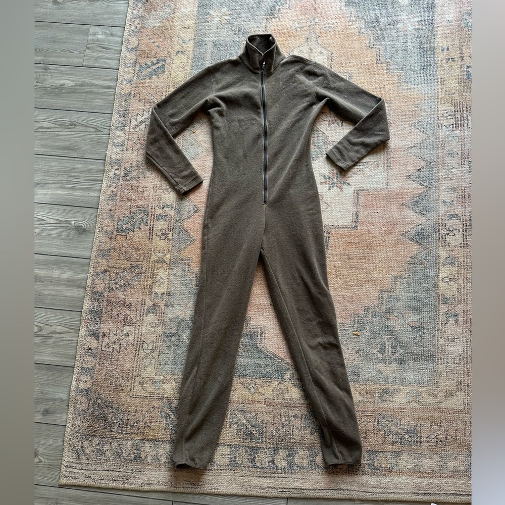 NILS Brown Vintage One Piece Base Layer Jumpsuit